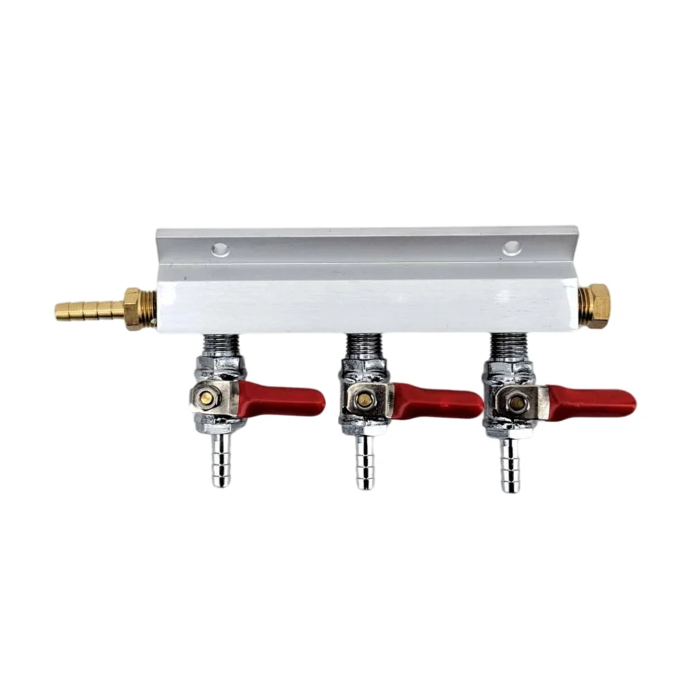 Kegland 3 OUTPUT / 3 Way Gas Manifold Distribution CO2 Splitter W/ Check Valves Home Brew Kegerator