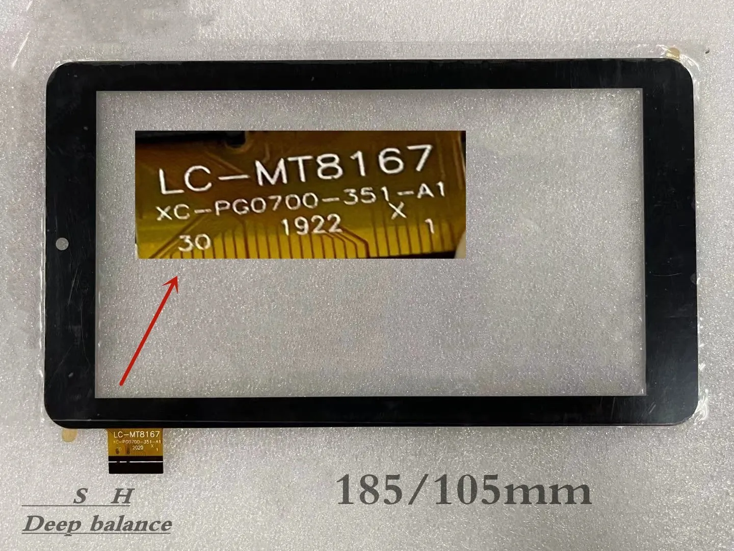 Tela de toque de vidro, digitalizador e sensor de reparação para tablet de 7 polegadas