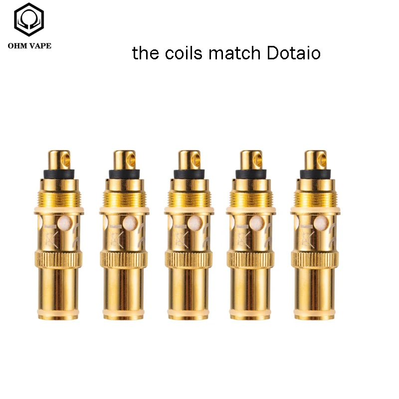 Bobine originali 1.5ohm 0.3ohm di OHM Vape di 5 pz/lotto per la bobina elettronica della sostituzione della sigaretta del corredo del vaporizzatore di Ohm AIO/dotAIO
