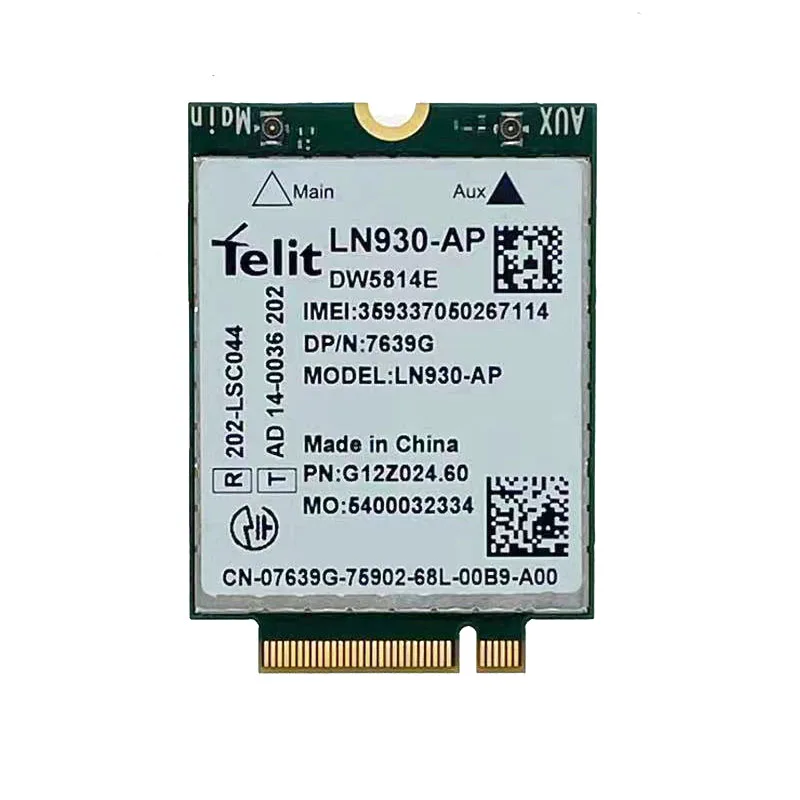 wireless card for Dell Dw5814E p/n XFVM5 0XFVM5 LN930-AP WWAN 4G NGFF CARD Latitude 14" 7480 5480