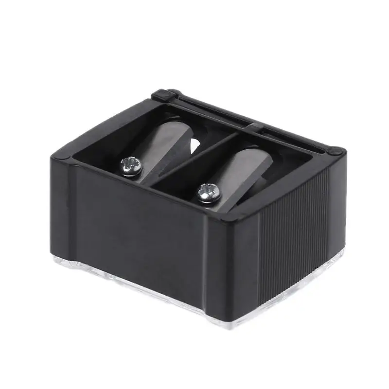 2 Holes Cosmetic Pencil Sharpener for Eyebrow Lip Liner Eyeliner Pen Tool