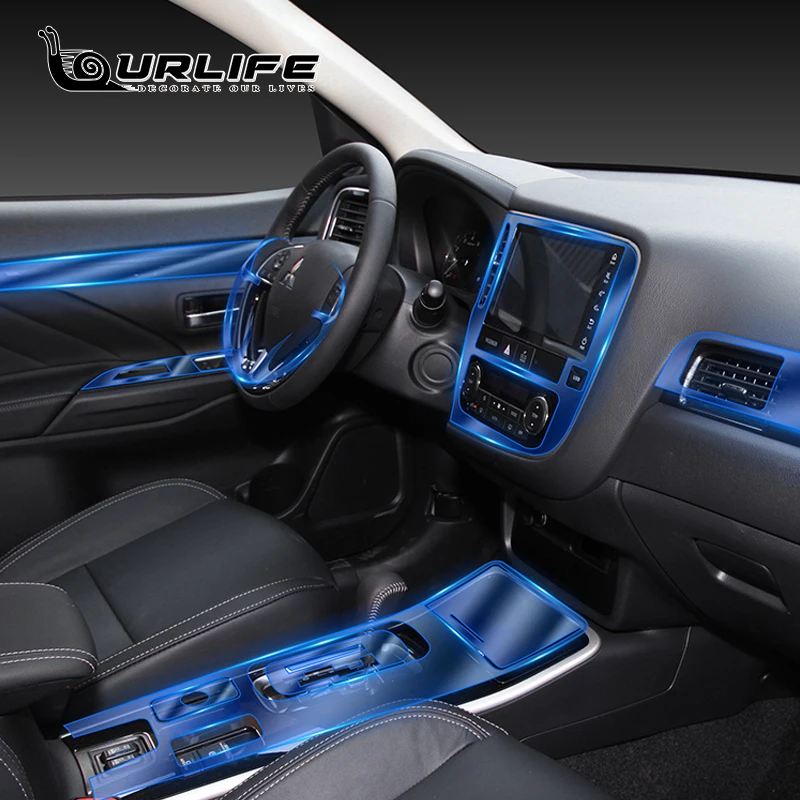 For Outlander 2019 2020 2021 Car Interior Center console Transparent TPU Protective film Anti-scratch Repair film Accessories