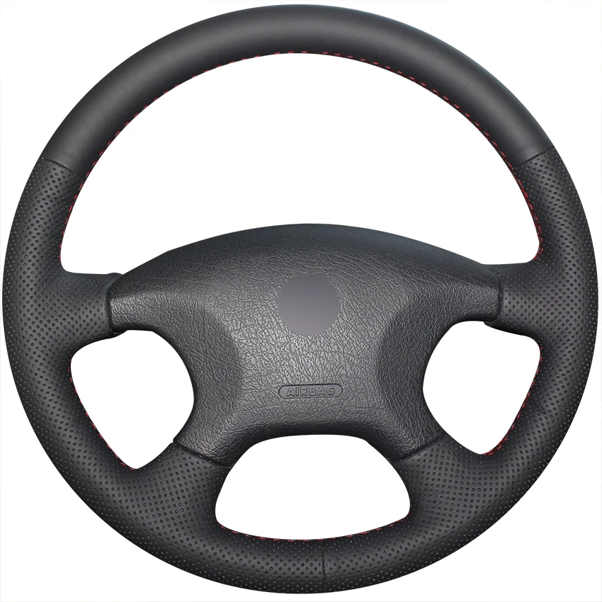 Hand-stitched Black Leather Custom Car Steering Wheel Cover for Citroen Elysee c-elysee Citroen Xsara Picasso