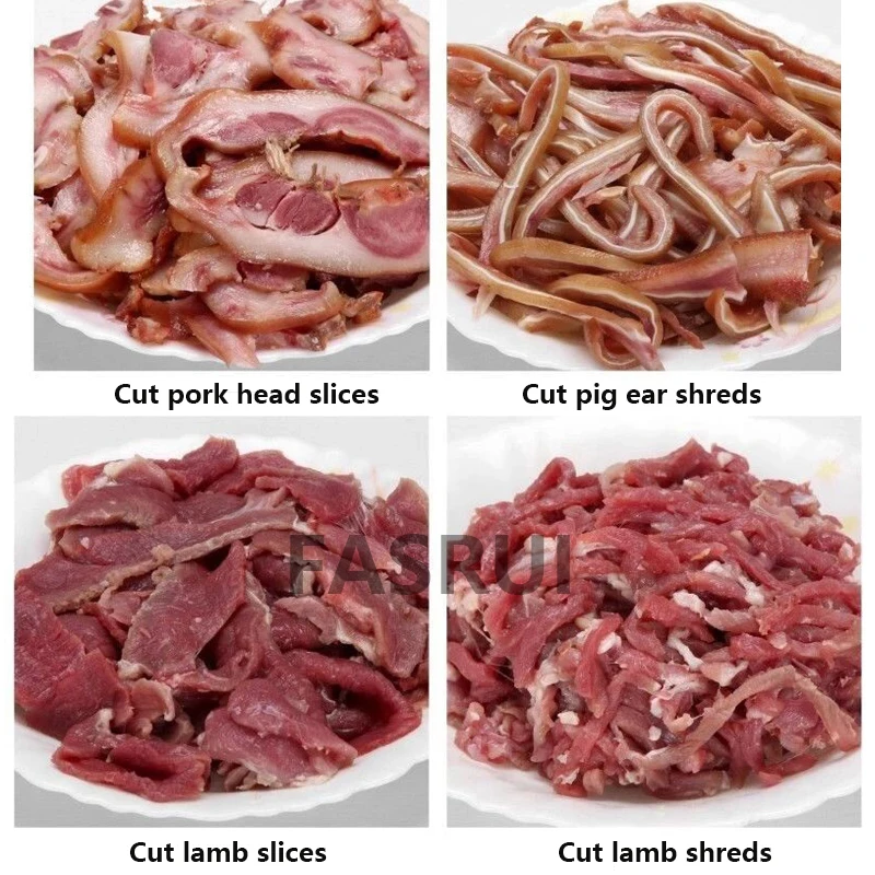 Nueva máquina cortadora de carne multifunción, rebanadora comercial de acero inoxidable, cortadora de carne eléctrica, máquina trituradora de carne fresca