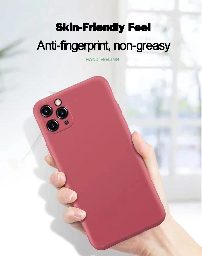 IK07 Flüssigkeit Silikon Einfarbig Anti-drop Schutzhülle Für iPhone 11 Pro MAX 12 12 Pro MAX SE 2020 für iPhone X Max XS XR