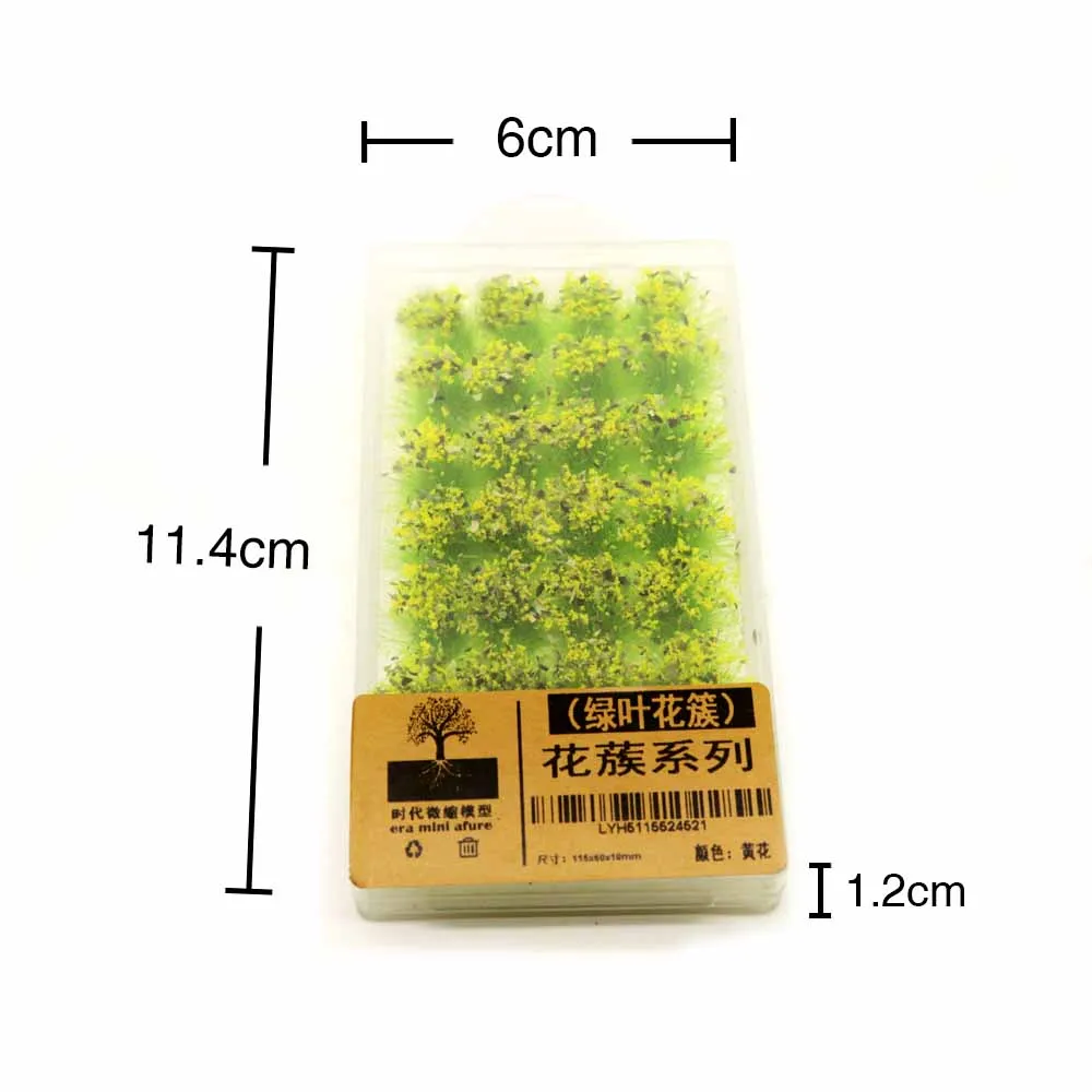 28pcs/lot Simulation Grass Flower Cluster Model DIY Model Making Toys HO 1:72 1:35 1:48 Railway Train Layout for Diorama