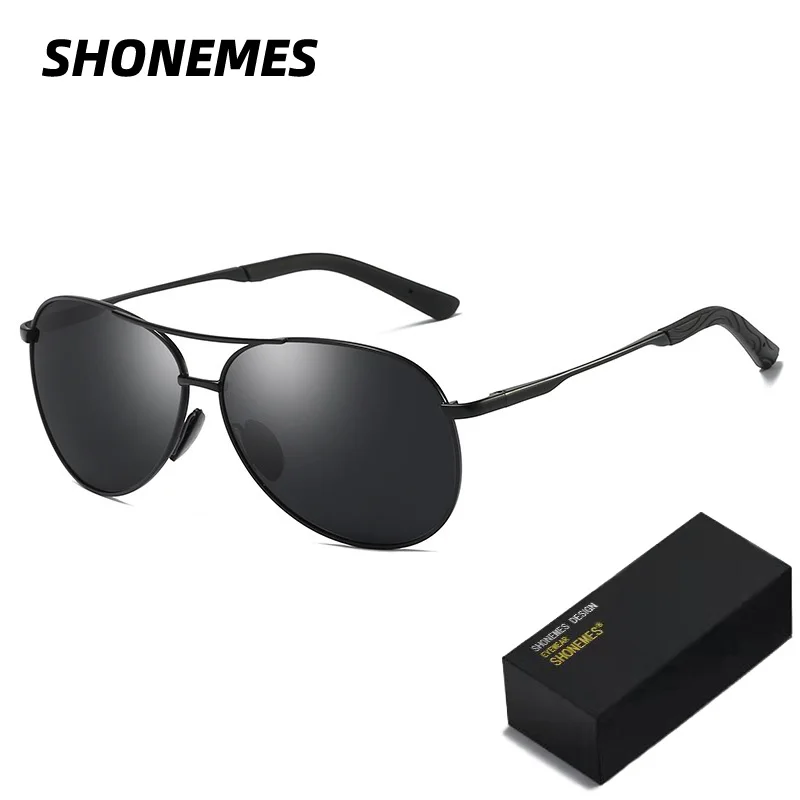 

SHONEMES Polarized Sunglasses Retro Aviation Men Sun Glasses Metal Frame 66-17-149 Outdoor UV400 Driving Eyewear for Male