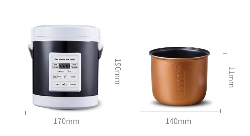 Mini cuiseur à riz électrique Portable multicuiseur cuiseurs à riz domestiques 12V 24V 220V Pot Machine de cuisson casseroles pour voiture camion maison Mini cuiseur à riz électrique Portable multicuiseur cuiseurs à riz domestiques 12V 24V 220V Pot Machine de cuisson casseroles pour voiture camion maison