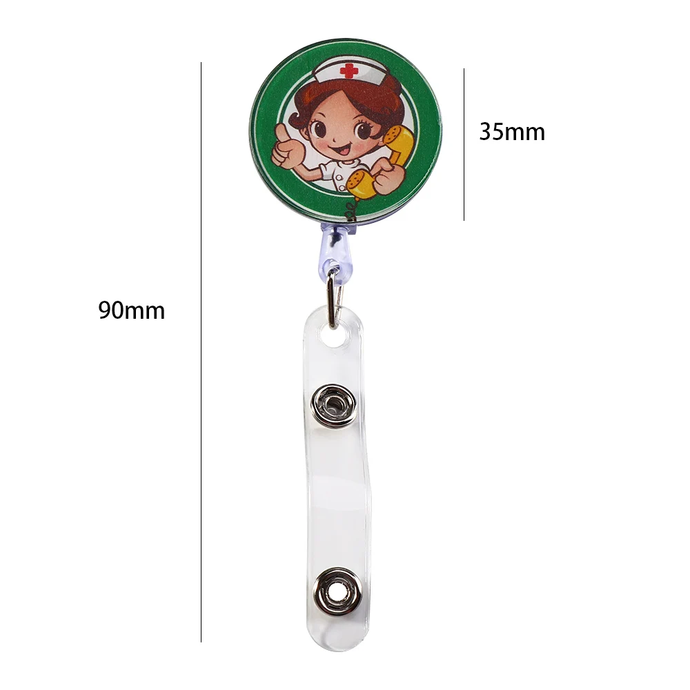 High Quality 1Pcs Doctors Nurse Office Retractable Pull Badge ID Lanyard Name Tag Card Badge Holder Key Ring Chain Clips