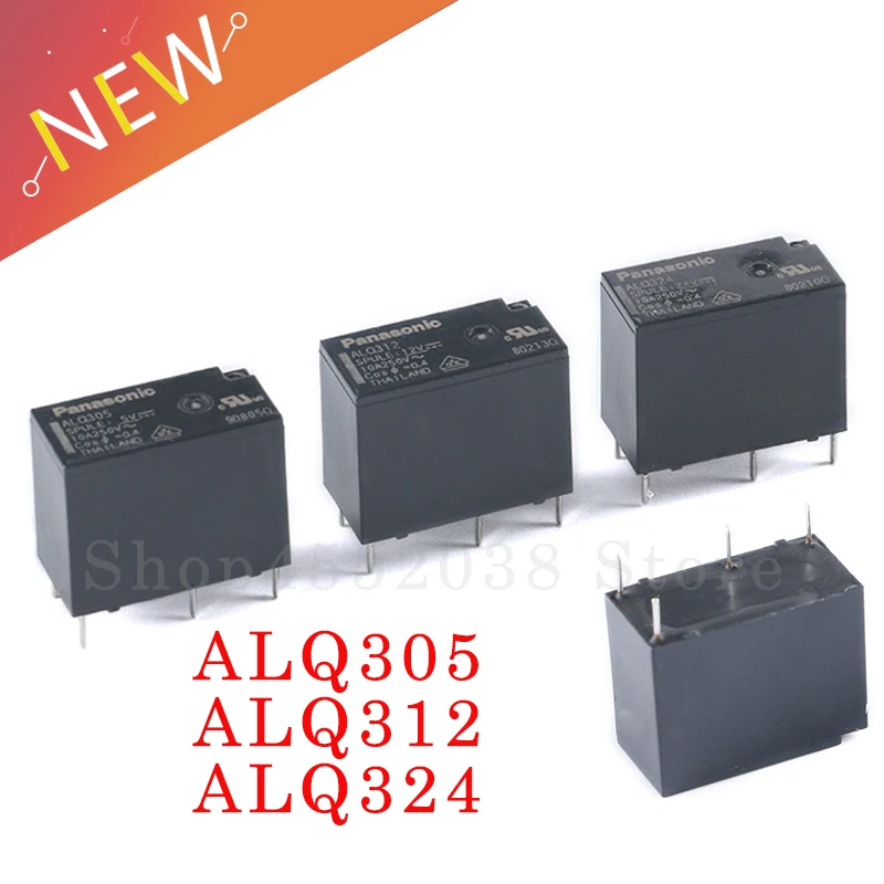 

5Pcs/lot Relay ALQ305 ALQ312 ALQ324 JQ1AP-5V-F JQ1AP-12V-F JQ1AP-24V-F 10A 4PIN