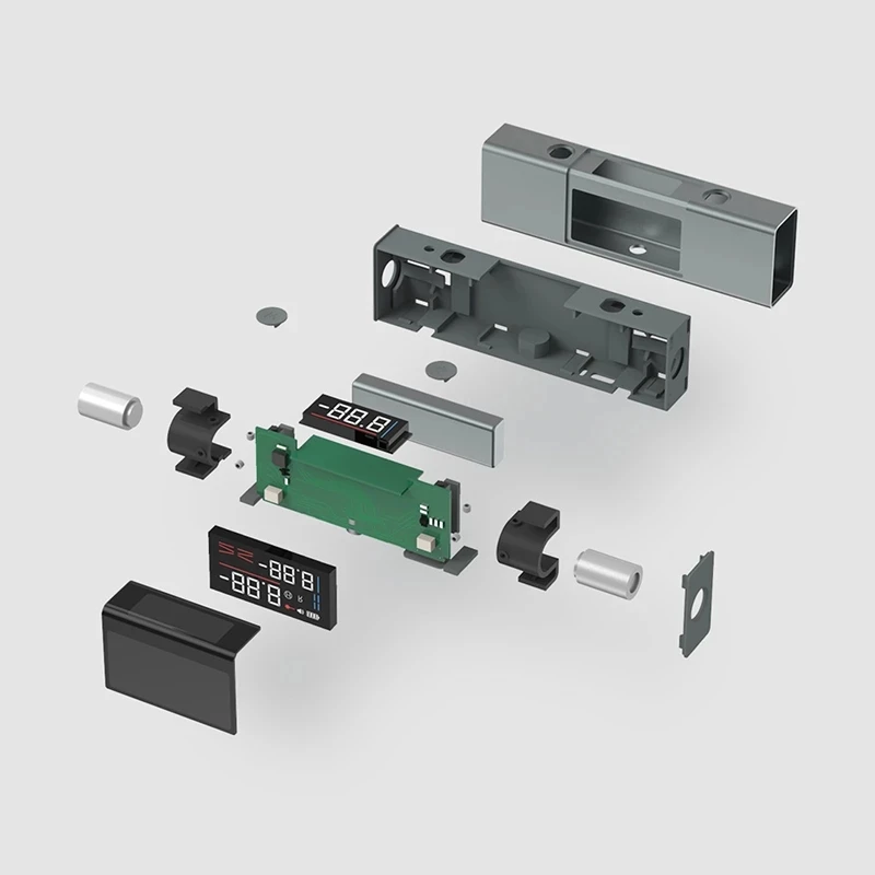 DUKA LI1 2 In 1 Dual Laser Protractor Rechargeable 360° Angle Cast Line Instrument  Level Rangefinders With/Without Bracket