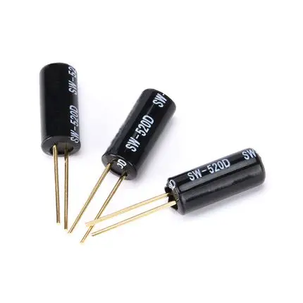 10PCS SW520D Vibration Sensor Metal Ball Tilt Shaking Switch 5.2*11.5 SW-520D Tilt Shaking Position Switches Gold/Silver Plated