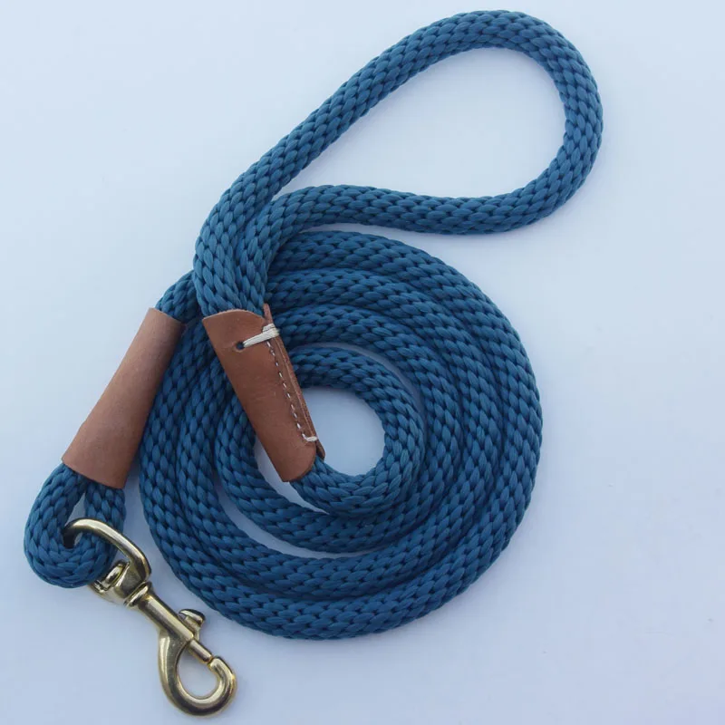 High Quality Braided Dog Nylon Rope Pet Leash Dog Traction Rope Leashes Dog Walking Training Lead Medium Large Dogs