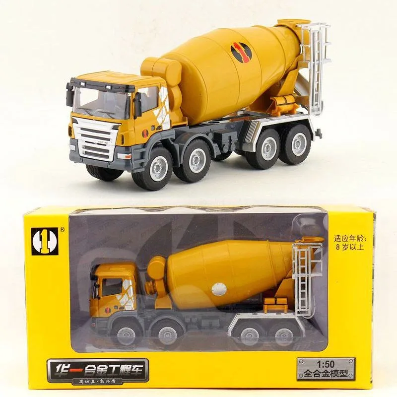 

High simulation alloy concrete mixer truck model,1:50 exquisite engineering truck children's gift,wholesale sales