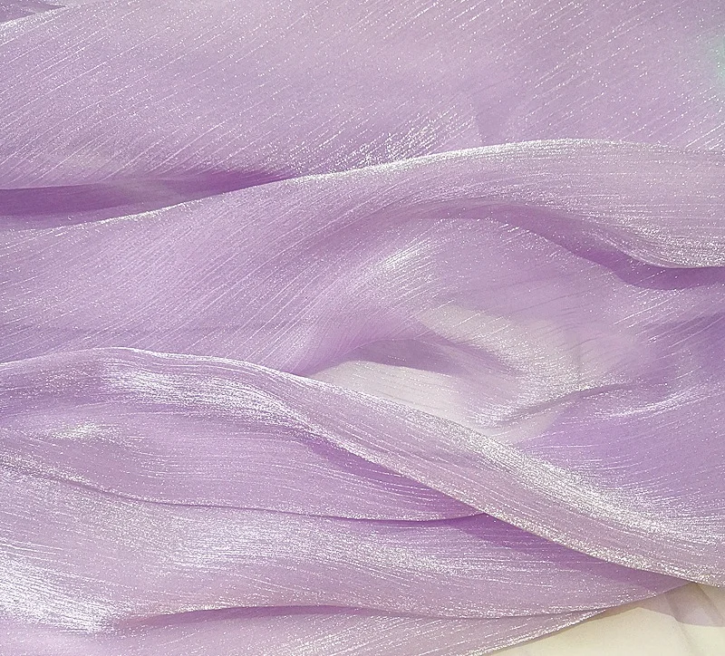 50cmX150cm Crepe Chiffon Fabric Flowing Organza Tulle Fabric For Wedding Dress Stage Decor