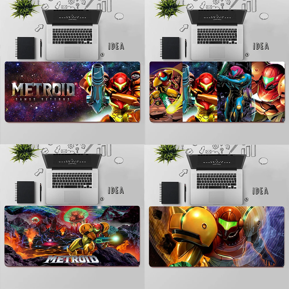 Alfombrilla de ratón para juegos, alfombrilla grande para ratón, alfombrilla para ratón de ordenador Gamer, alfombrilla grande para ratón Metroid XXL, alfombra para ordenador portátil, alfombrilla para teclado y escritorio