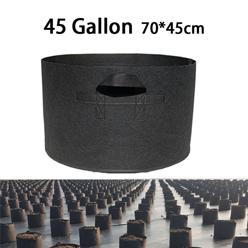 

45 Gallon Plant Grow Bag Large Capacity Flower Pot Vegetable Gardening Reusable Fabric Plant Growing Bags Garden Tools Supplies