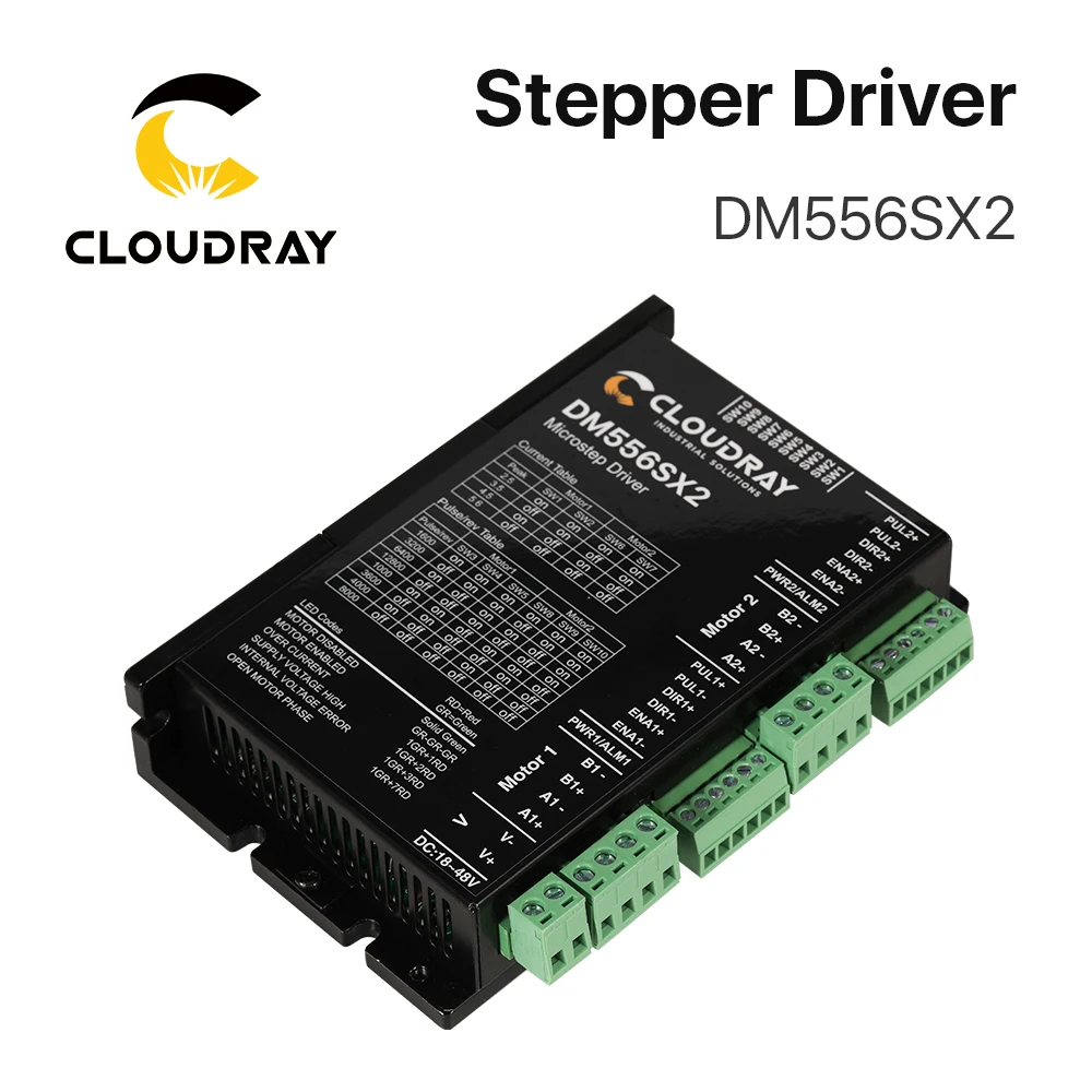 Imagem -05 - Cloudray-nema Stepper Motor Driver para Máquina de Gravação Controlador Cnc Nema 23 24 Dm556sx2 5.6a 2448v dc Peças