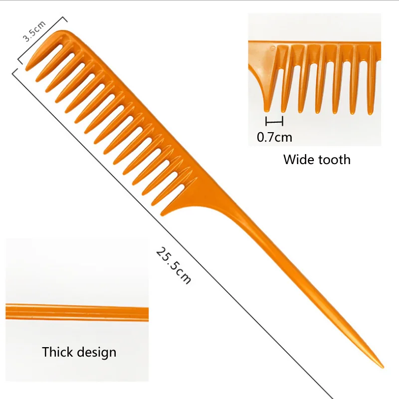 1PCS Detangling Hairdressing Wide Tooth Comb Long Handle Hair Extension Reduce Hair Loss Afro Combs Suitable For Salon Home Use