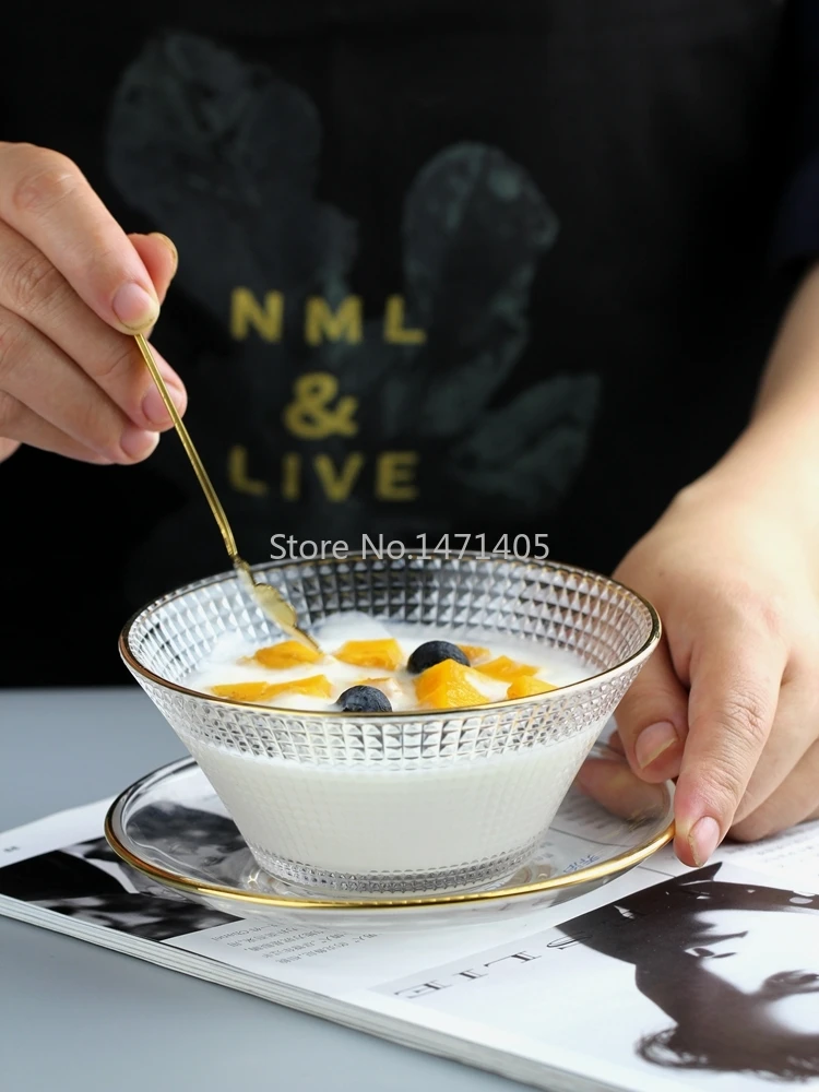 

Japanese Style Glass Bowl Phnom Penh DessertBowl Bird's Nest Bowl Beauty Salon Health SoupBowl Taro Ball BreakfastBowl Tableware