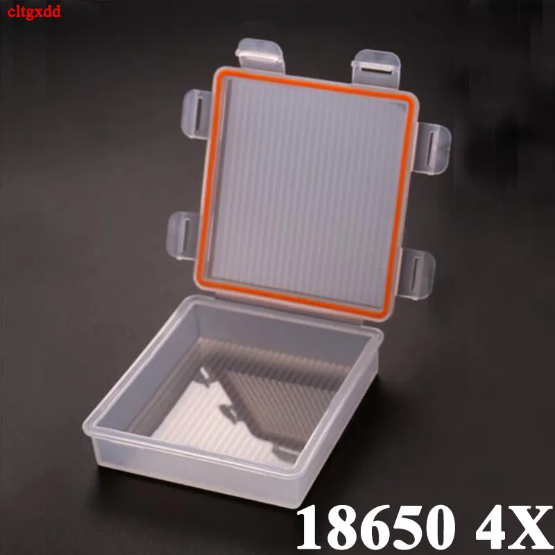 

cltgxdd 1piece 4X 18650 Plastic Case Container Bag Case Organizer Box 18650 PP Battery Storage Box waterproof Protection Box