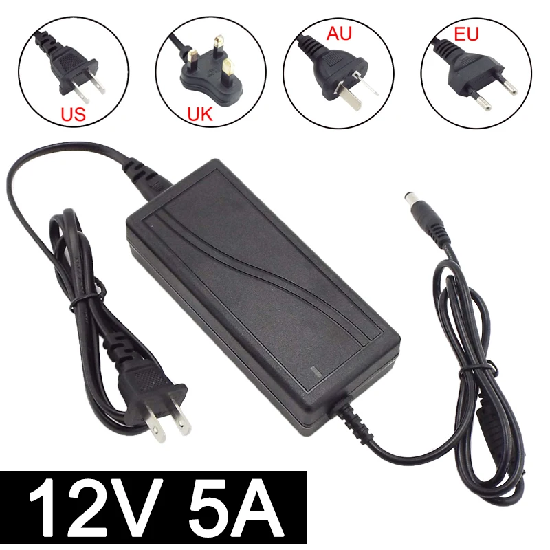 para dc 12v 5a adaptador fonte de alimentacao conversor carregador switchswitching fontes de alimentacao 12 volts universal 12v 5a 5000ma ac 110v 220v 01