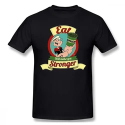 Main Character Print Cotton T-Shirt Popeye the Sailor Comic books For Men Fashion Streetwear