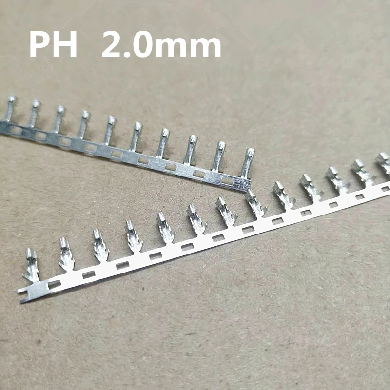 100PCS PH2.0 2.0mm Connector Reed Cold Head Metal Jumper Wire Cable Terminal For Housing PH 2.0 Female Terminal