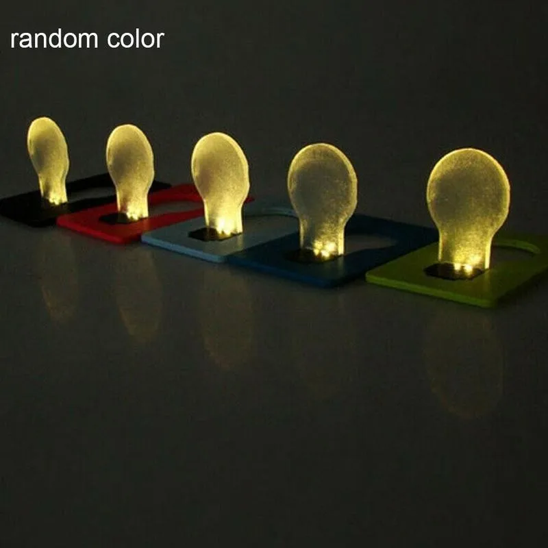 1pc lampada da scrivania regali portatili pieghevole LED luce notturna lampadine di credito portafoglio tascabile per la casa Mini carta carina decorazioni ultrasottili bambini H5V7