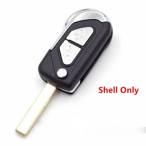 Keyecu Folding Flip Key Remote Key Shell Case 2 Button for Citroen C3 DS3 VA2/ HU83