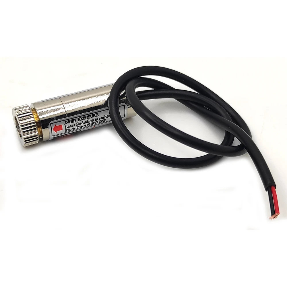 With Shielded Wire Adjustable Focusable 650nm 5mW 12x35mm 3-5V Red DOT / Line / Cross Laser Module Industrial 12mm LED LD Module