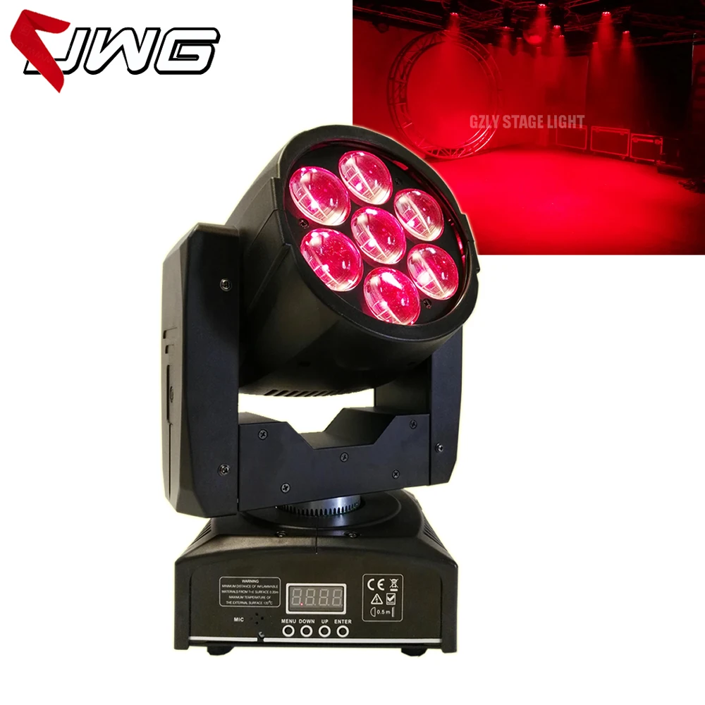 

Sharpy Beam Wash 2in1 Disco DJ Lighting 7x12W RGBW 4IN1 LED Moving Head Zoom Light