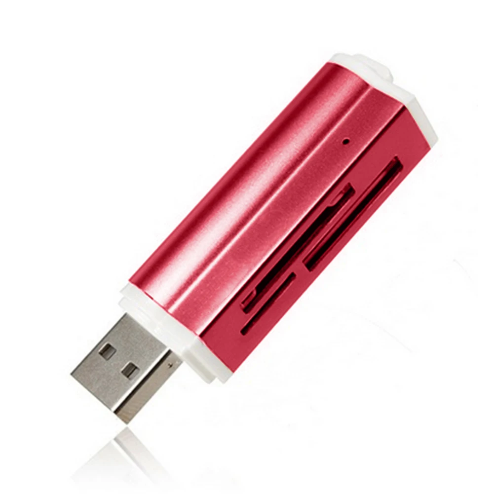 Lector de tarjetas de memoria multifunción USB 2 0 TF SDHC MS, alta velocidad, 4 en 1