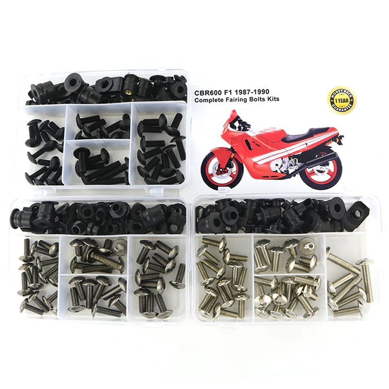 Fit For Honda CBR600 F1 1987 1988 1989 1990 Complete Fairing Bolts Kit Bodywork Screws Bolts Fairing Clips Side Covering Bolts