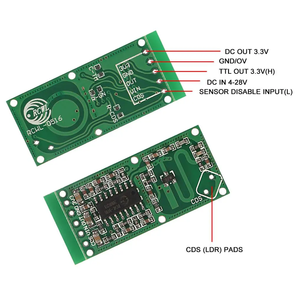 RCWL-0516 Microwave Radar Sensor Module Human Body Induction Switch Module Intelligent Sensor