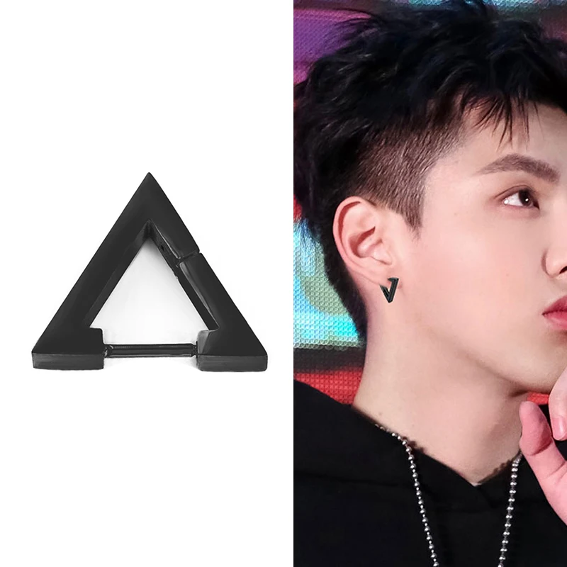 New Popular Collection 1 Pair Stainless Steel Ear Stud Cross Pendant Earrings For Men and Women Punk Gothic Jewelry Best Gift image 2