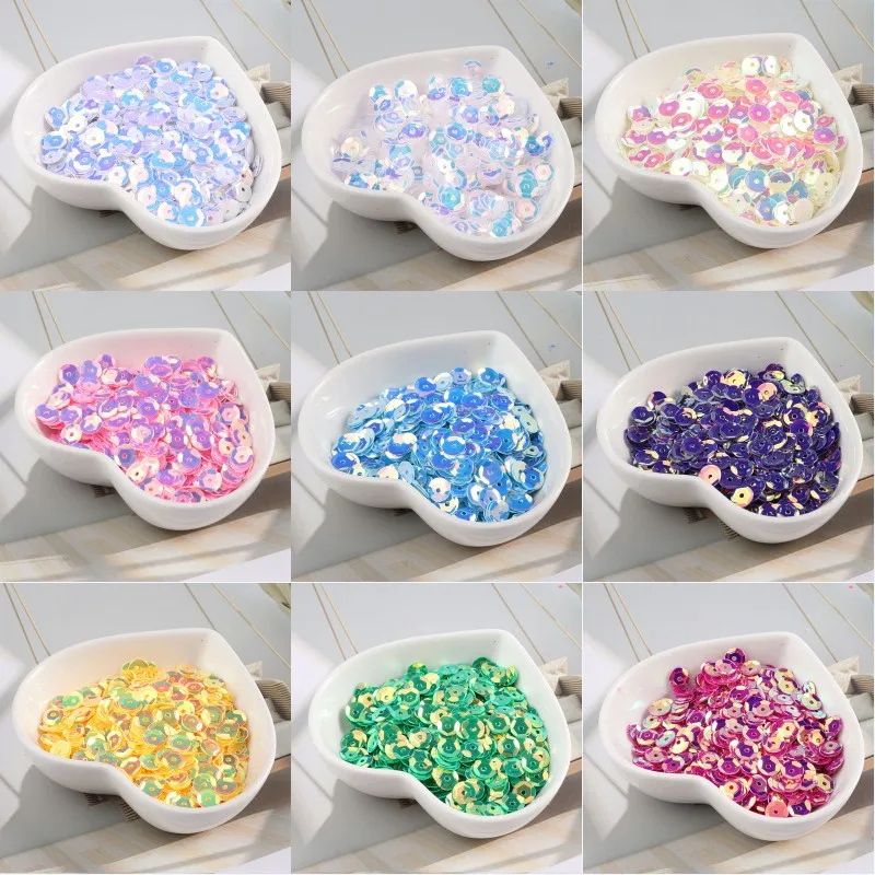 High Quality 6mm Cup Sequin For Craft 3D Brilliant Round Loose Sequins Paillettes DIY Sewing Wedding Dress Accessories