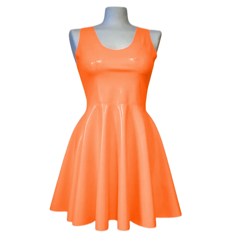 orange latex mini dress Orange Sequin Mini Dress with Black Lace and Gloves  VALDRIN SAHITI