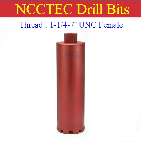 [thread 1-1/4-7'' UNC Female] 1''-4'' crown Masonry wet diamond core drill bit reinforced concrete iron steel bars 25-108mm