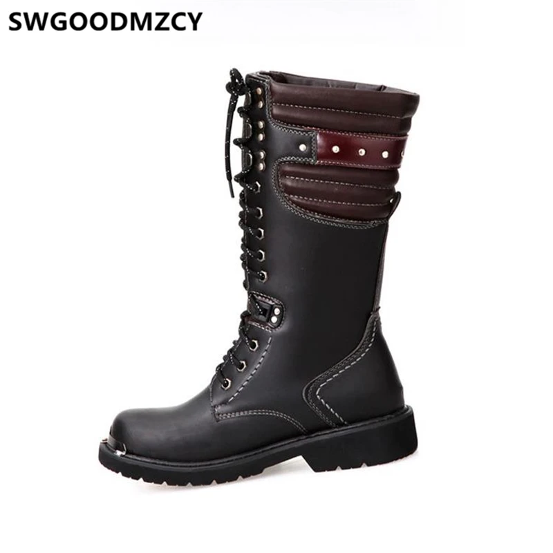 Leather Boots Men Riding Boots Cowboy Boots Mens Luxury Shoes New Rock Designer Shoes Men High Quality Zapatillas Mujer Casual