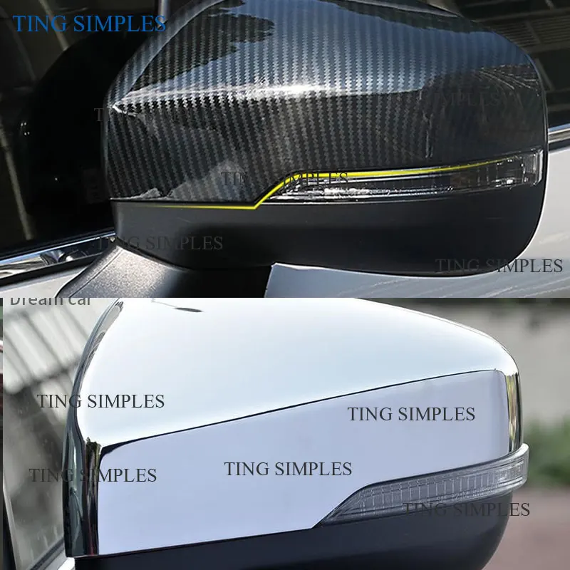 For Subaru XV Impreza Crosstrek 2018 2019 2020 Carbon Fiber Rearview Mirror Cover Trim Rear View Mirrors Frame Trims Car Styling