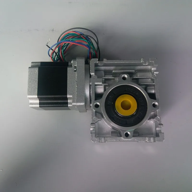 Engrenagem de parafuso rv030, redutor de velocidade, 14mm de saída + motor de passo nema23, conversor de 90 graus + driver tb6600, 3a, 56mm, nm, 172oz-in