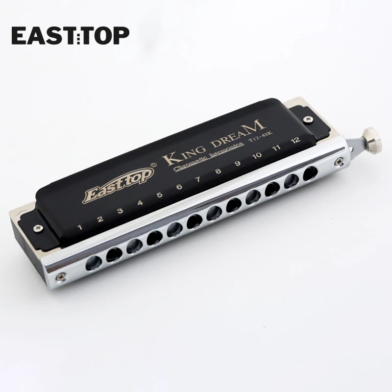 Hgih Quality EASTTOP Chromatic Harmonica T1248K Key of C 12 Holes Professional Harmonika  Musical Instrument