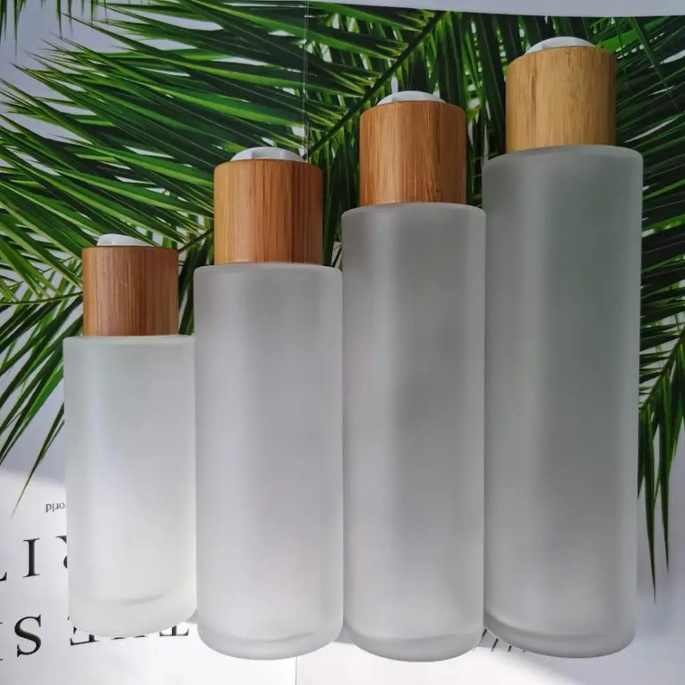 

Frosted Glass Bottle Cosmetic Toner Jar Skin Care Lotion Bottle Facial care Containers Packaging Bottles