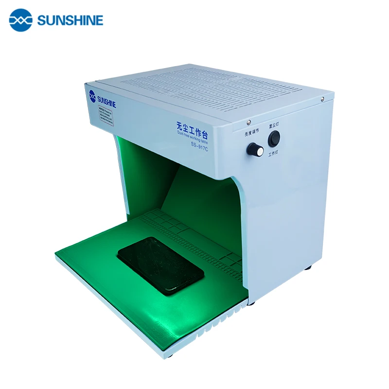 sunshine ss-917C dust-free lighting workbench,mobile phone repair,oca film laminating machine,air filtration purification,917C