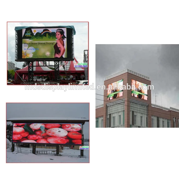 320*160mm p10 full video display led screen outdoor smd pantalla led exterior 1/2 scan rgb led matrix