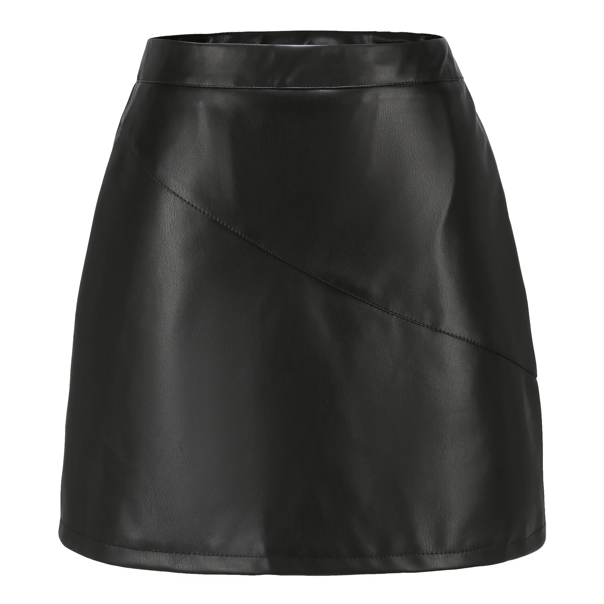 

high Waist Short Leather Skirt Womens Spring Summer Sexy Petticoat Mini Wrap Pu Leather Skirts Female Casual Streetwear