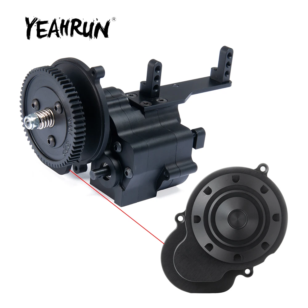 YEAHRUN Metal 2 prędkość transmisji centrum skrzynia biegów z pokrywą dla Axial Wraith 90018 90053 90048 RR10 1/10 zdalnie sterowany samochód