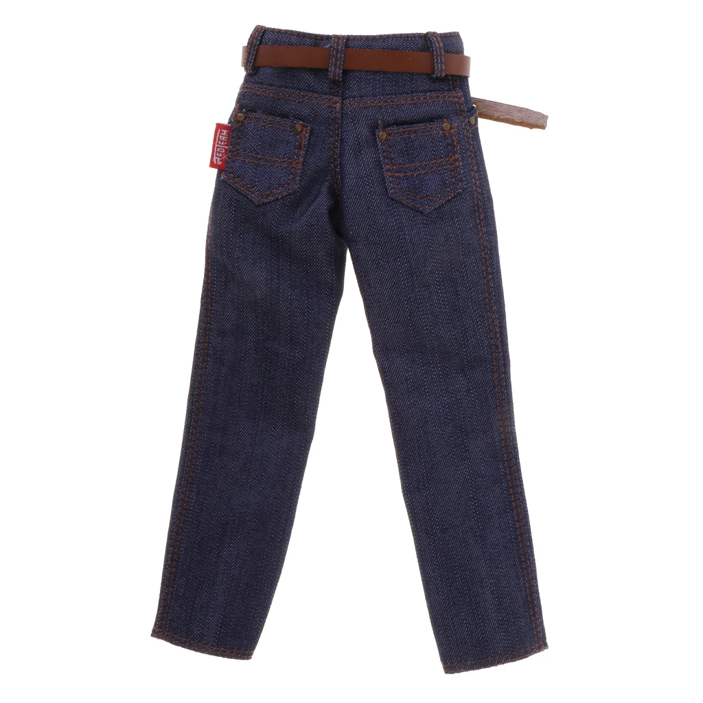 1/6 soldier clothing pants  Classic jeans  Suitable for 12-inch soldiers  With a belt