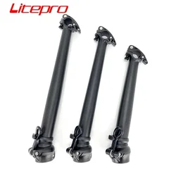 Litepro Right Fold Stem 25.4mm 28.6mm 29cm 35cm 40cm 14-16-20 inch Folding Bike Quick Release Stem Aluminum Alloy Black